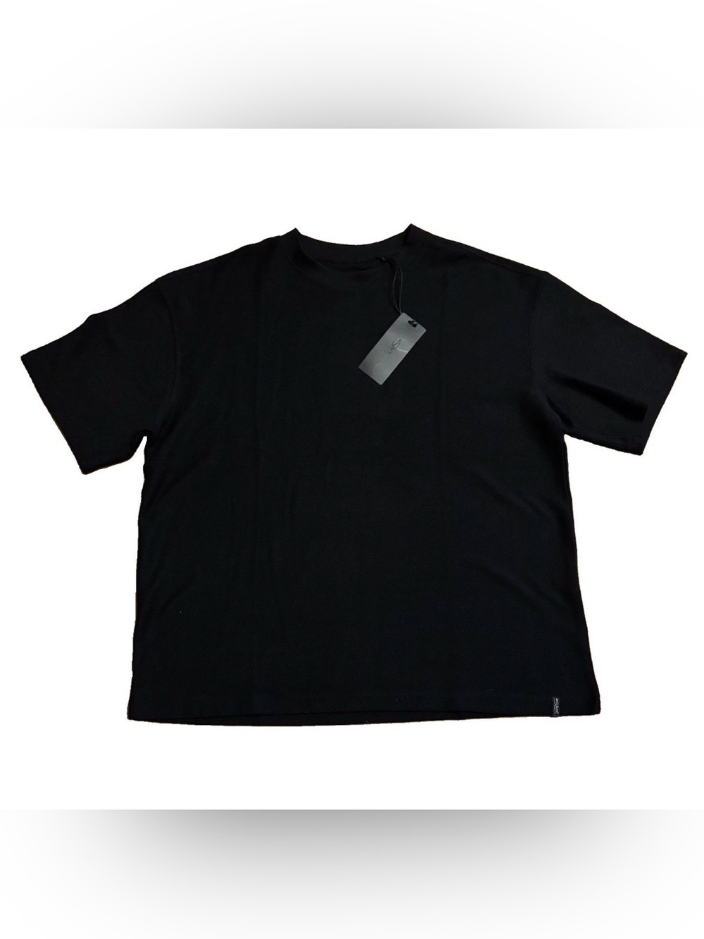 Silver Jeans Co Men’s Textured Tee - Black - Medium